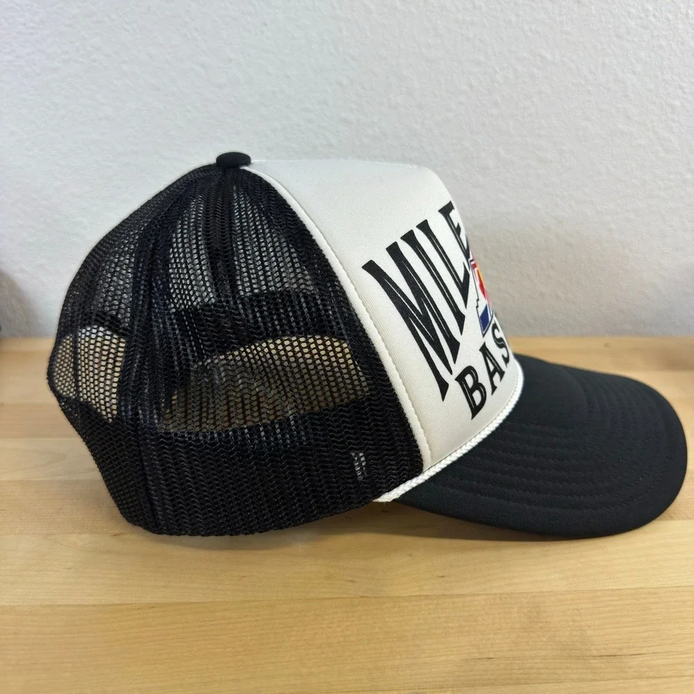 47 Brand Colorado Rockies Mile High Baseball Trucker Hat Black White Snapback